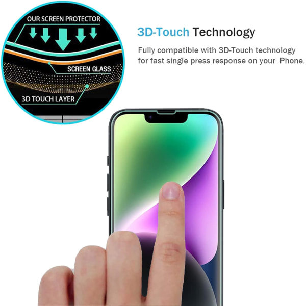 2.5D Mobilskärmskydd för iPhone 14, 2-pack