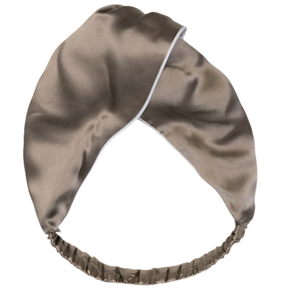 100 % Mulberry Silk leveäriminen hiuspanta Vaalean ruskea