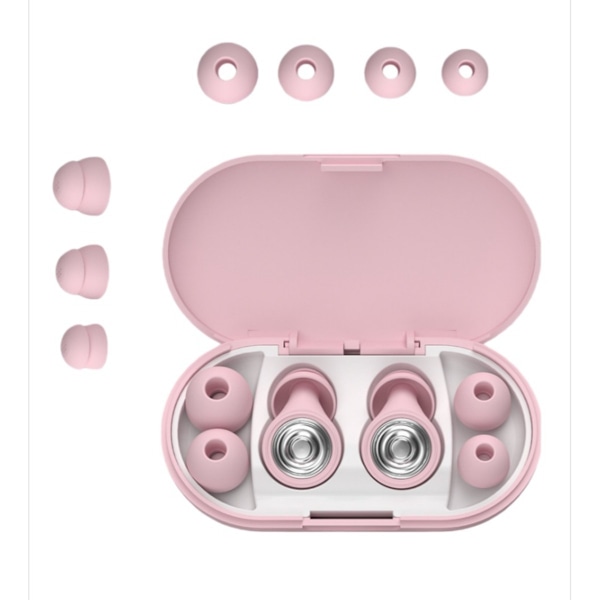 Super Støjreducerende Sove Ørepropper - Bløde Silikone Støjisolerede Ørepropper Pink Pink