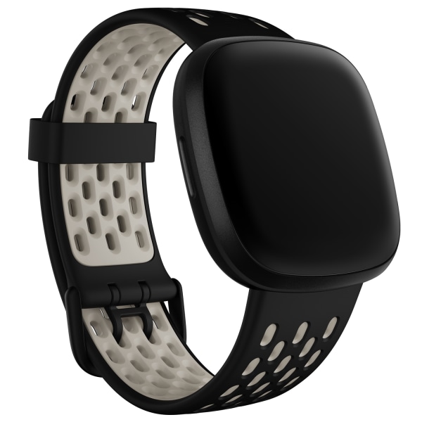 Fitbit Versa 3/4,Sense/2 Sport Band Black/L.White S