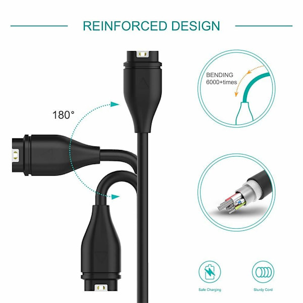 Universal oplader til Garmin ure 2-pack 2-pack
