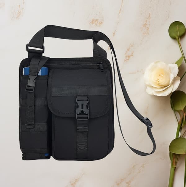 Utomhus Cykling Sling Vattenflaska Väska, Liten Storlek Black Black