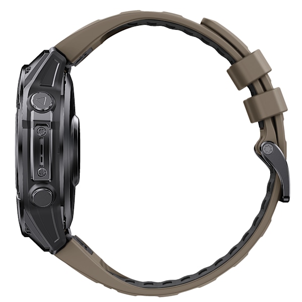 22 mm silikonebånd med hurtigudløsning til Garmin Fenix 8 47 mm Brun