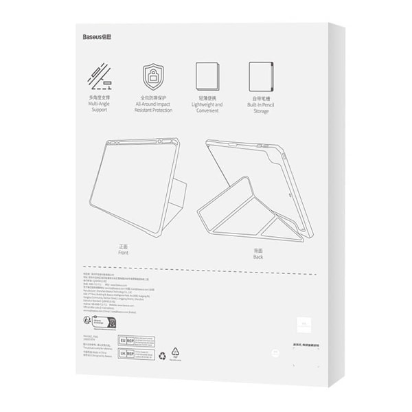 Baseus Minimalist Series IPad Air 4/Air 5 10,9" skyddsfodral (grå)