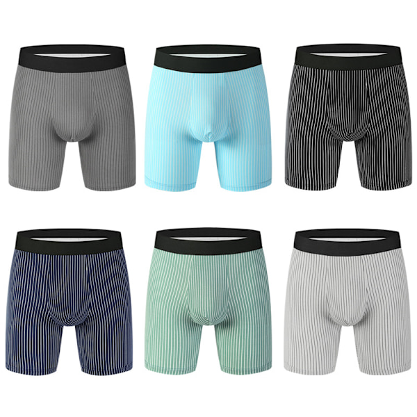 Herrebokserbukser, åndbare og komfortable 6-pakke MultiColor L