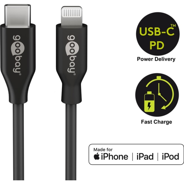 Lightning till USB-C™ laddnings- och synkroniseringskabel