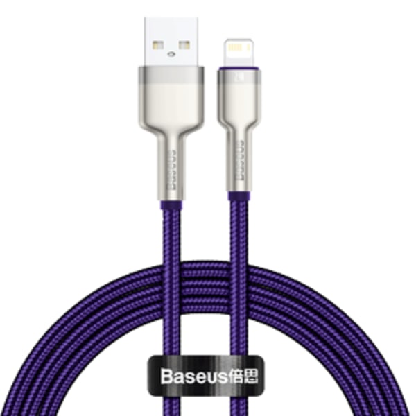 USB-kabel för Lightning Baseus Cafule, 2,4A, 1m (lila)