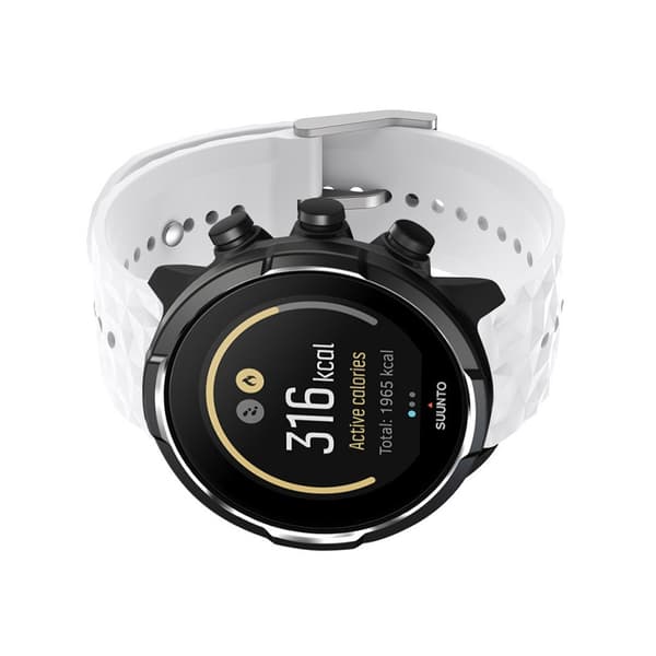 Silikoninen kellon ranneke Suunto-kelloon White Suunto 9 White