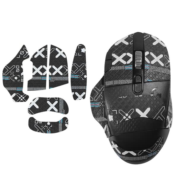 Forbedrede Grip Mouse Stickers til Logitech G604 Black Black