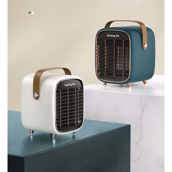 INF Elektrisk keramisk varmeblæser i retro design Hvid
