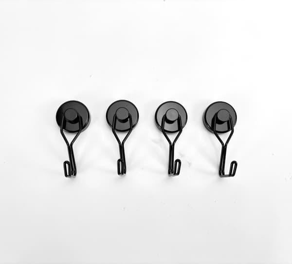 4-pack magnetiska roterande krokar för kylskåp, 360° roterbara