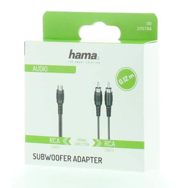 Adapter Audio Subwoofer 2x RCA-kontakter till RCA-uttag