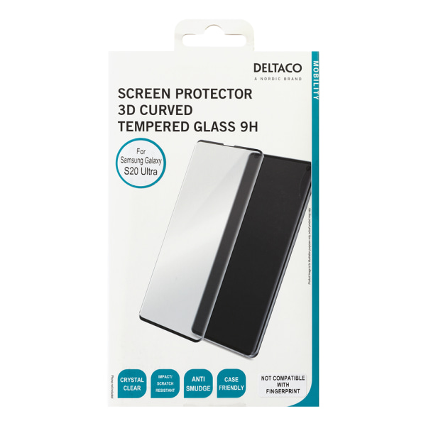 Screen protector, Samsung S20 Ultra, 3D curved glass