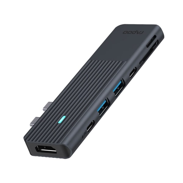 Multiport USB-C UCM-2003 7-i-2 USB-C-Adapter (MacBook) Svart