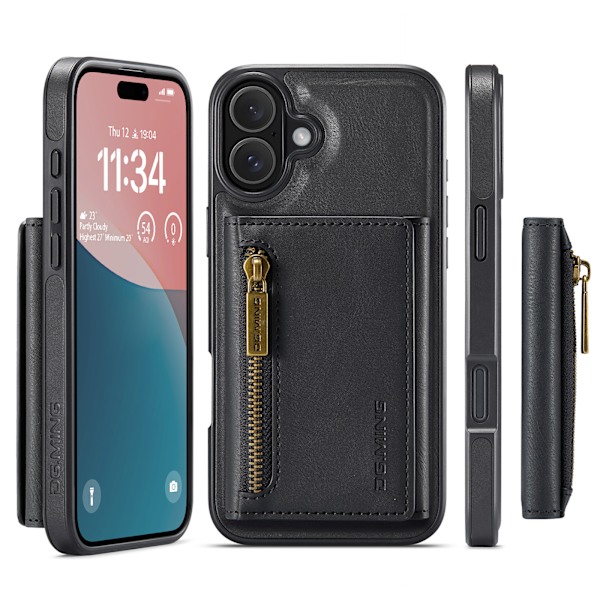 2-i-1 Magnetiskt Mobilfodral för iPhone 16 Pro - Svart