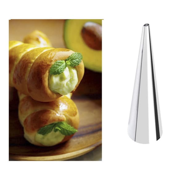 Croissanthornforme i rustfrit stål (10-pak) - Sølvfarvede bageforme, to størrelser L & S S S