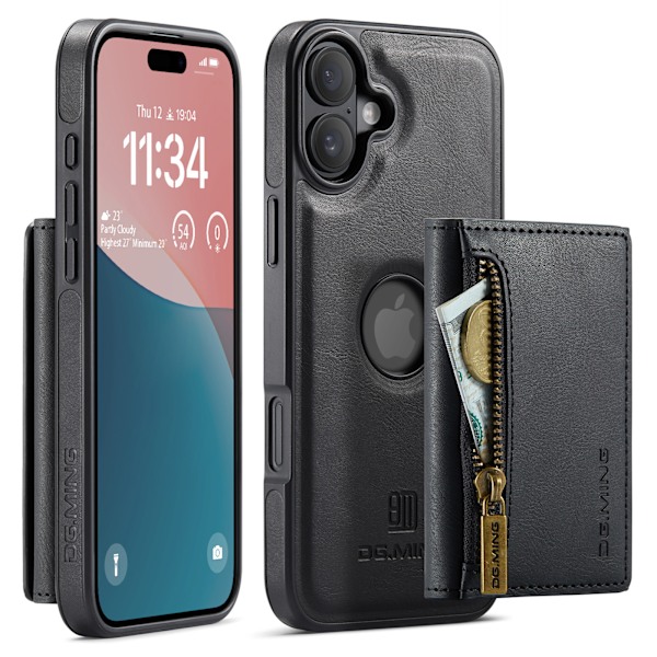 2-i-1 Magnetiskt Mobilfodral för iPhone 16 Pro - Svart