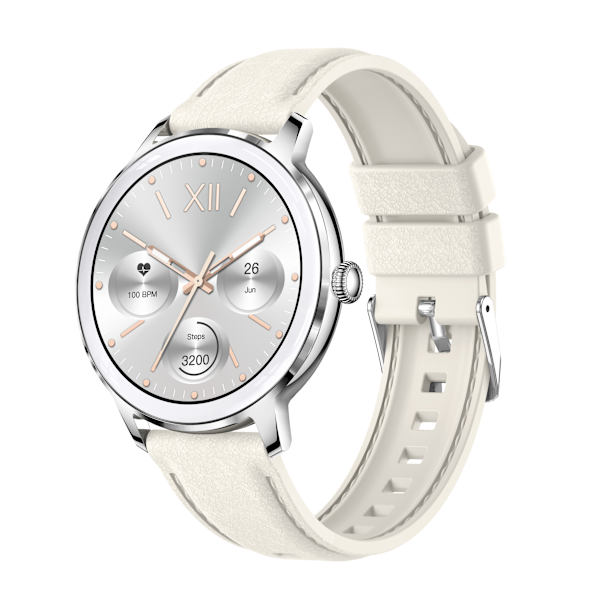 Smartwatch med puls-, blodtryks- og iltmåler Silver Silver