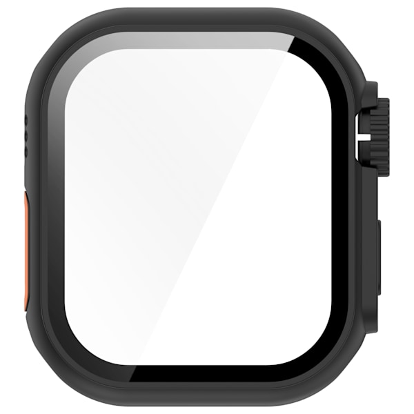Beskyttende etui til Apple Watch - hård PC og hærdet glas Sort 45 mm