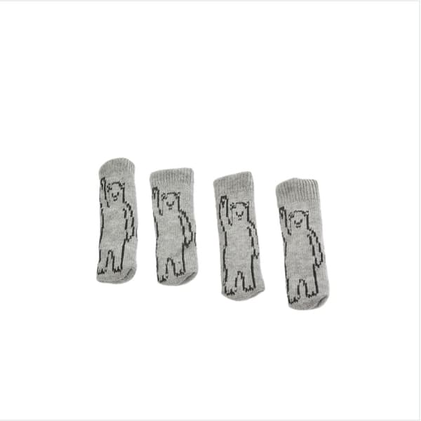 8-pack Stickade Stolsbensskydd - Golvskydd, Halkfria Möbelstrumpor Grey Grey