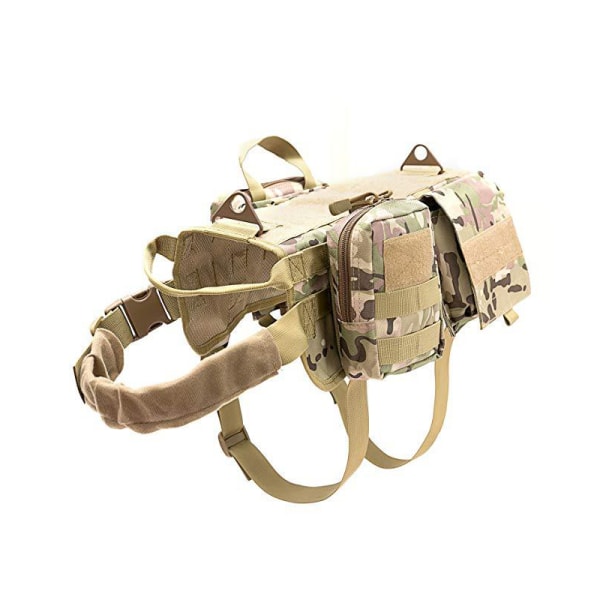 Taktisk Hundsele - Molle Väst Kamouflage M