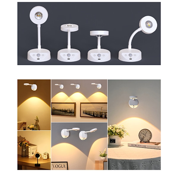 Smart Wall Spotlight T115 Sort Skal - RGBCW - 1PCS - B8