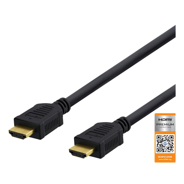 High-Speed Premium HDMI cable, 1m, Ethernet, 4K UHD, black