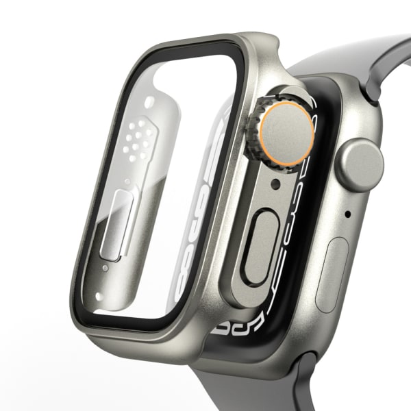 Urkasse med skærmbeskytter Apple Watch Ultra 8/7 Sølv 45 mm