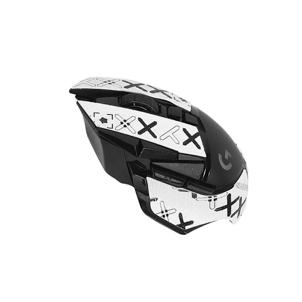 Forbedrede Grip Mouse Stickers til Logitech G502 - Hvidt Print