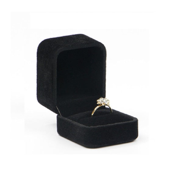 Smyckesask till ring Svart