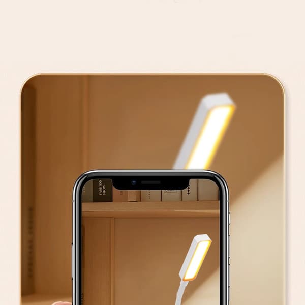 Bøjelig læselampe med clips - 10 LED-pærer White White