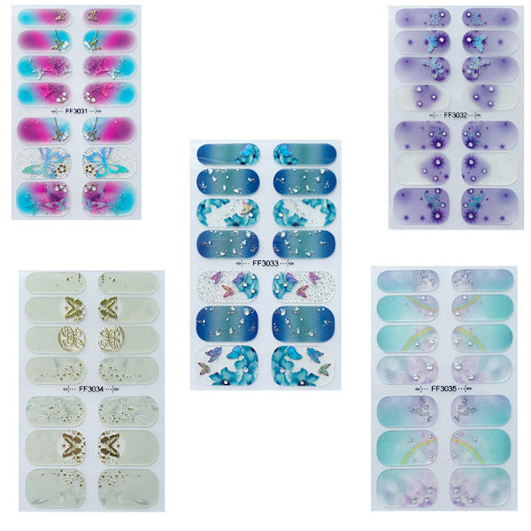 5-pakkaiset Nail Art-tarrat
