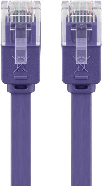 CAT 6 litteä patch-kaapeli, U/UTP, violetti