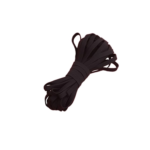 Hög elasticitet dubbellager elastiskt band - svart 5 mm (10 st)