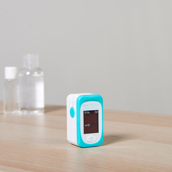 Fingertopps Puls och Oximeter Rhythm Vit