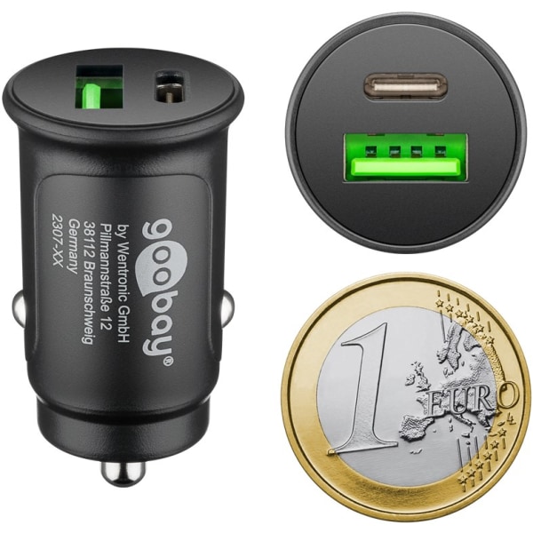 Dubbel USB-billadare USB-C™ PD (Power Delivery) (27 W)