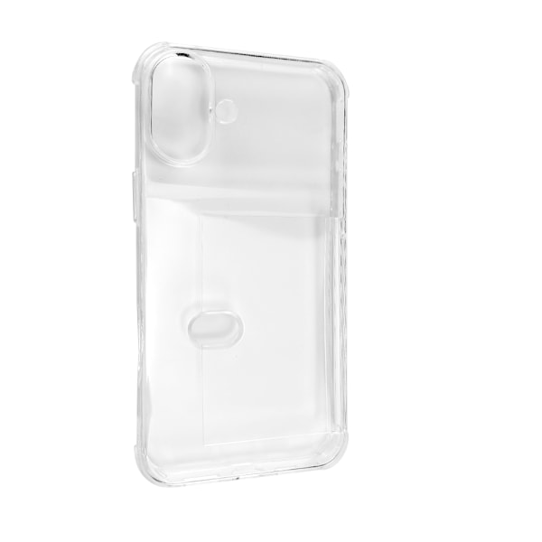 Mobilfodral med kortshållare för iPhone 16 - Transparent