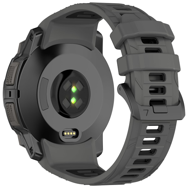Garmin Instinct 3 Kaksivärinen silikoni kellon ranneke model 1 Musta
