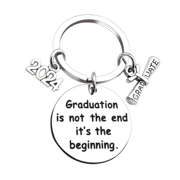 Nyckelring till examen skolavslutning  Graduation is not the end