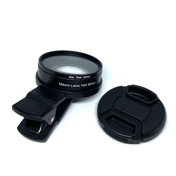 3 i 1 52 mm 10X makroobjektiv med stjärnfilter
