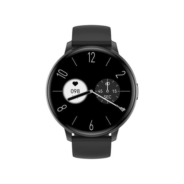 C66 Multifunktionell Smartwatch med Bluetooth-samtal & Hälsoövervakning, kompatibelt med Android och iOS Black Black