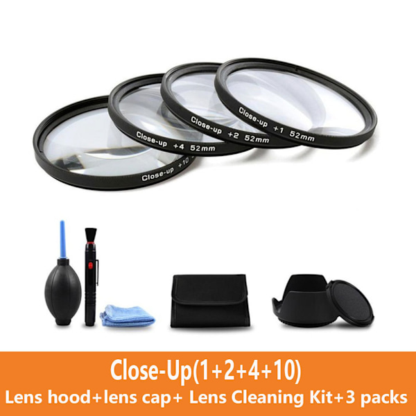 Lähikuva-makrosuodinsarja +1+2+4+10 UV CPL FLD:llä 62 mm