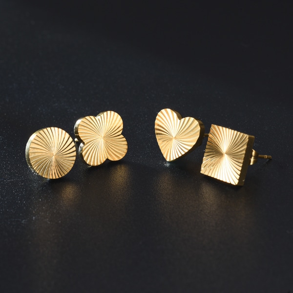 Hjerte ørepropper 1 par Guld Guld