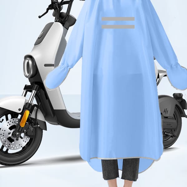 Vandtæt regnponcho med ærmer Blue Blue