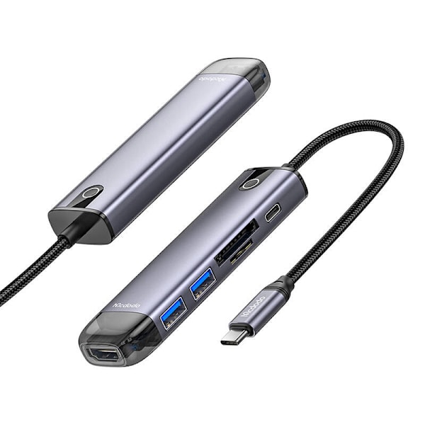 Mcdodo HU-7420 10-in-1 USB-C-keskitin (USB-C, HDMI, VGA, USB3.0*2, USB3.0*2, SD, TF)