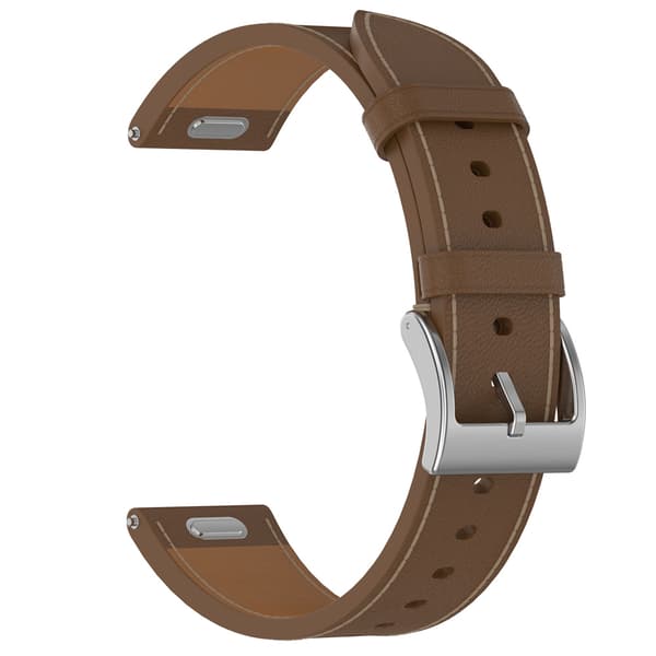 Rem i ægte læder til Samsung Watch 4 5 6 7 Brown Brown