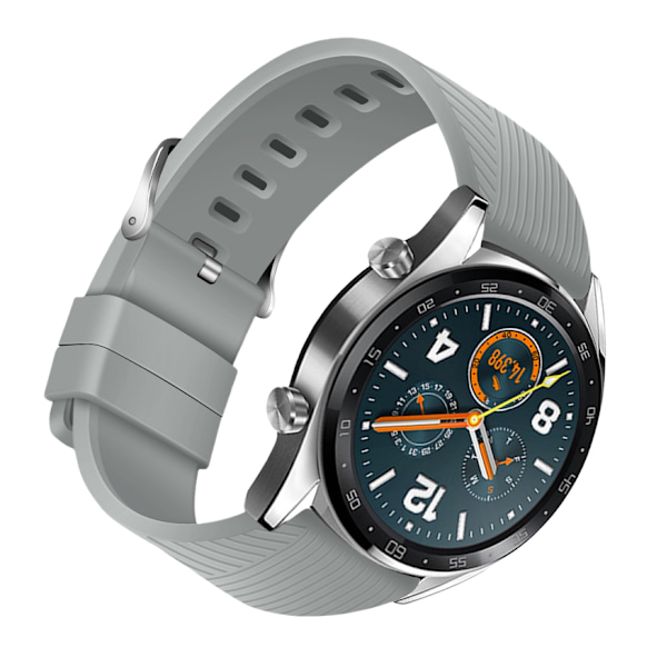 Silikoniranneke Huawei GT4:lle/Samsung Galaxy Watch 4:lle Harmaa 22 mm