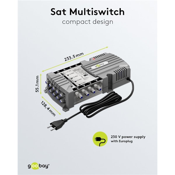Sat multi-switch 9 ingångar/8 utgångar
