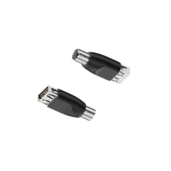 PS2 til USB hun til PS2 han adapter til tastatur og mus - 2-pak sort