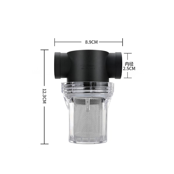 Inline vattenfilter med 3/4" invändig gänga 20 Mesh